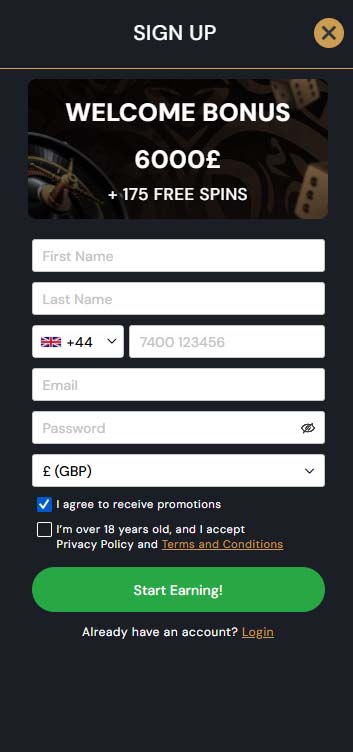 Golden Pharaoh register and login