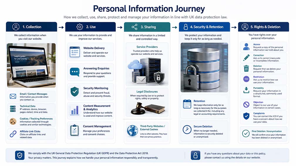 Personal information journey from collection through use retention and deletion