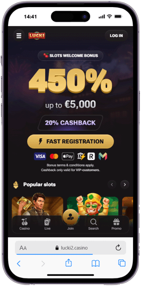 Lucky casino mobile screenshot