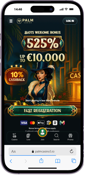 Palm casino mobile screenshot