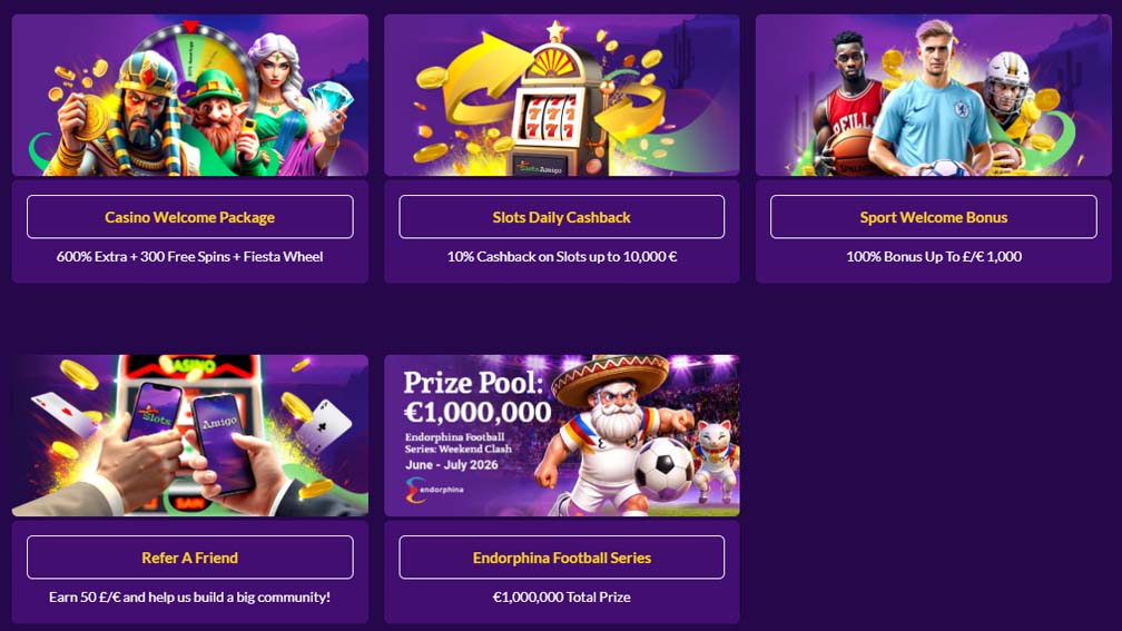 Slots Amigo casino bonuses screenshot