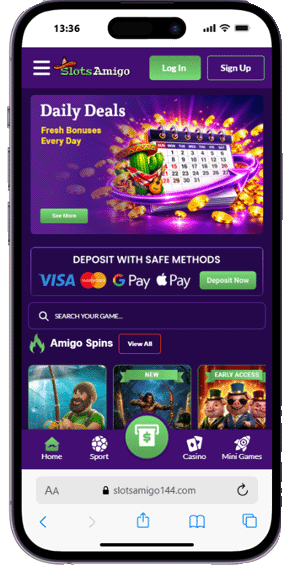 Slots Amigo casino mobile screenshot